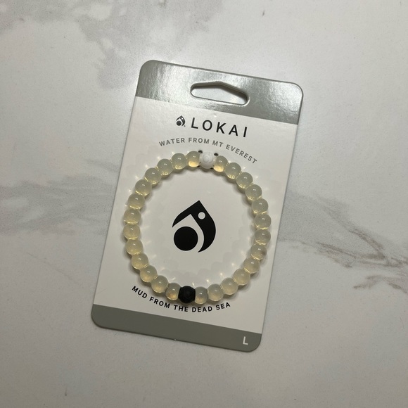 Lokai classic bracelet Sz L white black - Picture 6 of 7
